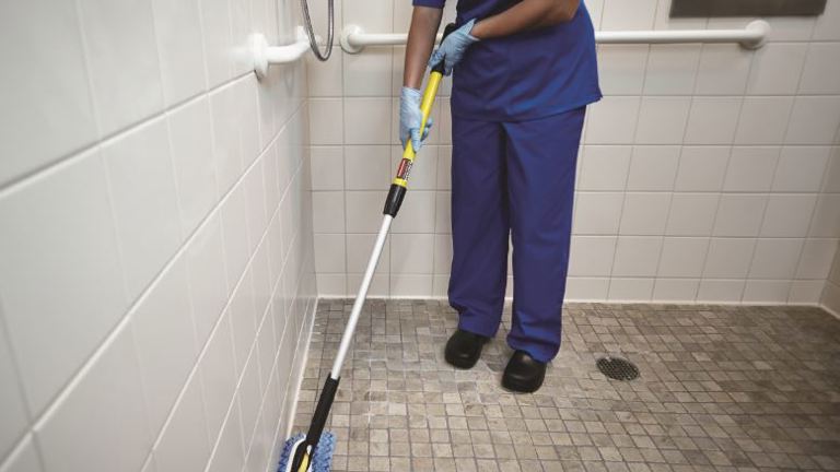 Bathroom Floor Cleaning