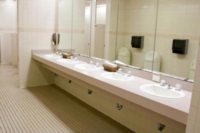 A clean and tidy school bathroom