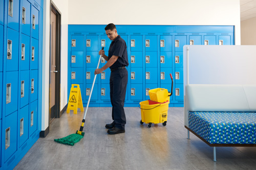 Map mopping school floor