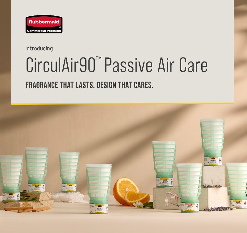 Poster of Rubbermaid Commercial Products CirculAir 90™, a new passive air care system.