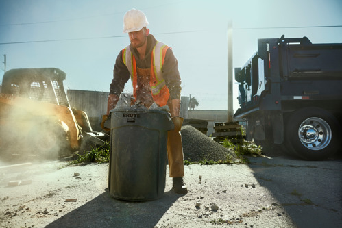 Brute Bin in use at construction site