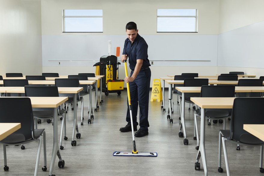 Cleaning in a school