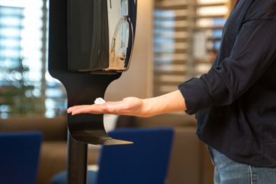Touch-free hand dispenser