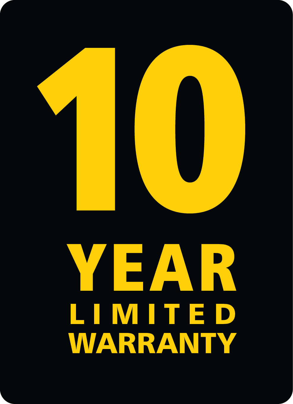 10-Year Limited Warranty for Brute® Products